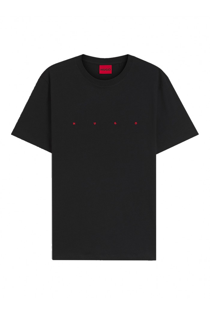 Cotton-jersey T-shirt with logo detail