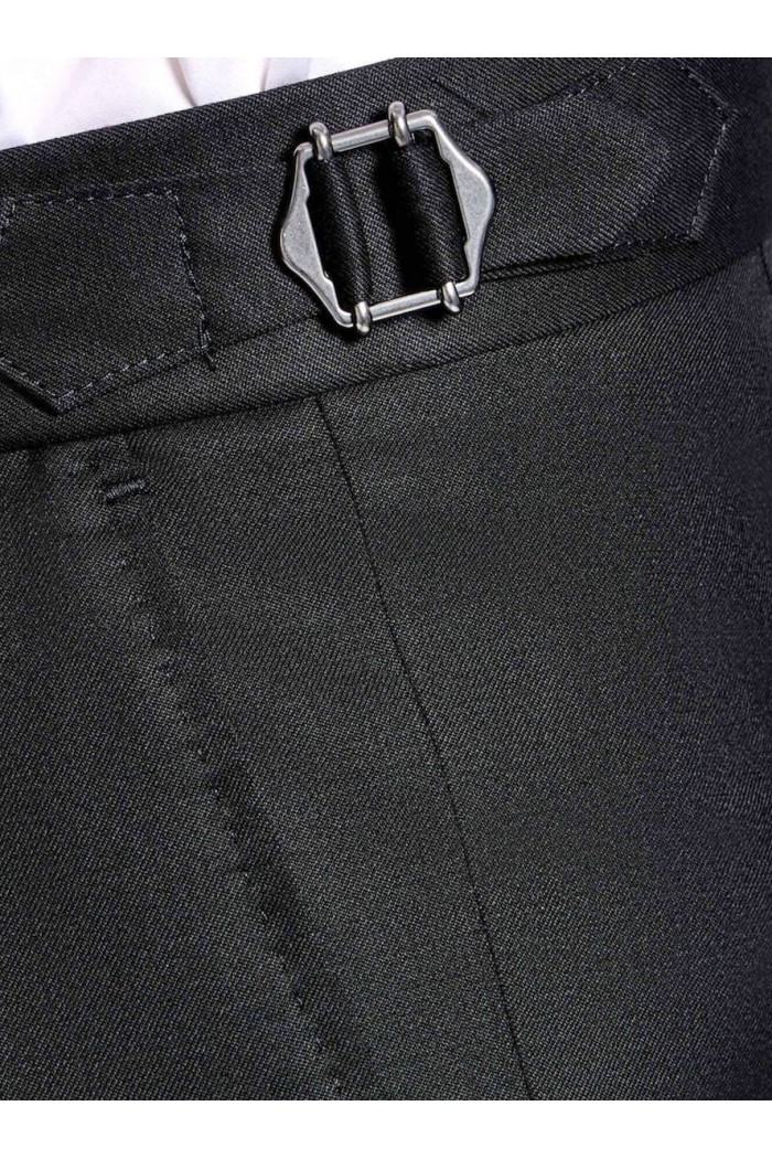 Tapered-fit trousers in virgin-wool serge