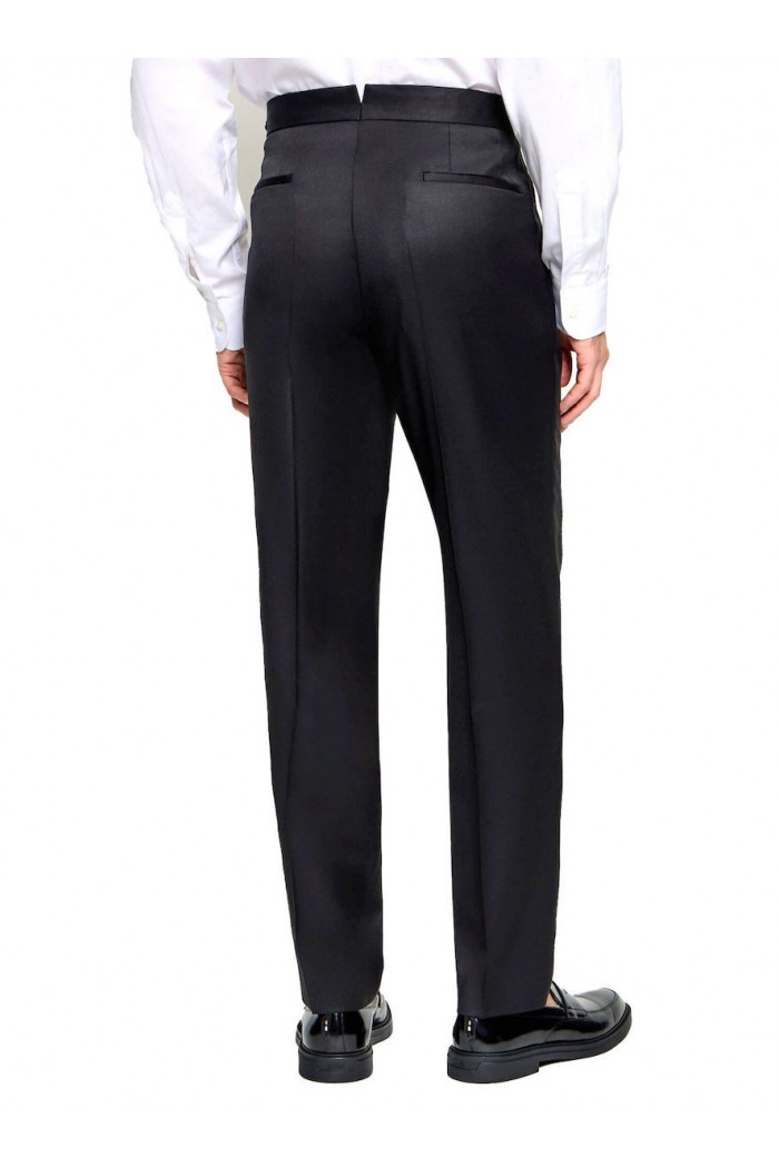 Tapered-fit trousers in virgin-wool serge