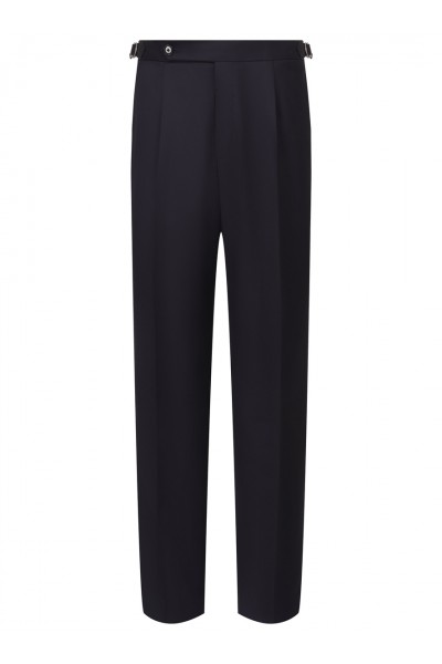 Tapered-fit trousers in virgin-wool serge