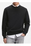 Relaxed-fit sweatshirt in cotton terry with embroidered logo