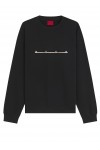 Cotton sweatshirt with spaced-out logo print