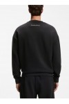 Cotton sweatshirt with spaced-out logo print
