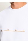 Cotton sweatshirt with spaced-out logo print