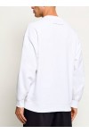 Cotton sweatshirt with spaced-out logo print