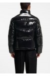 Glossy water-repellent puffer jacket with tonal logo