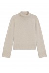 Relaxed-fit rollneck sweater in cashmere with raglan sleeves