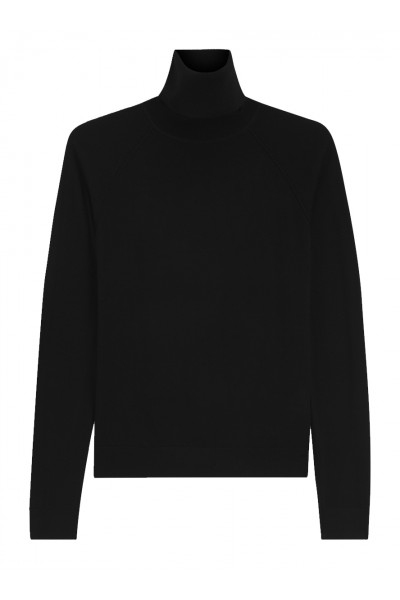 Slim-fit rollneck sweater in extra-fine merino wool