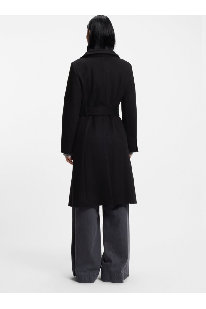 Belted formal coat in virgin wool and cashmere Belted formal coat in virgin wool and cashmere