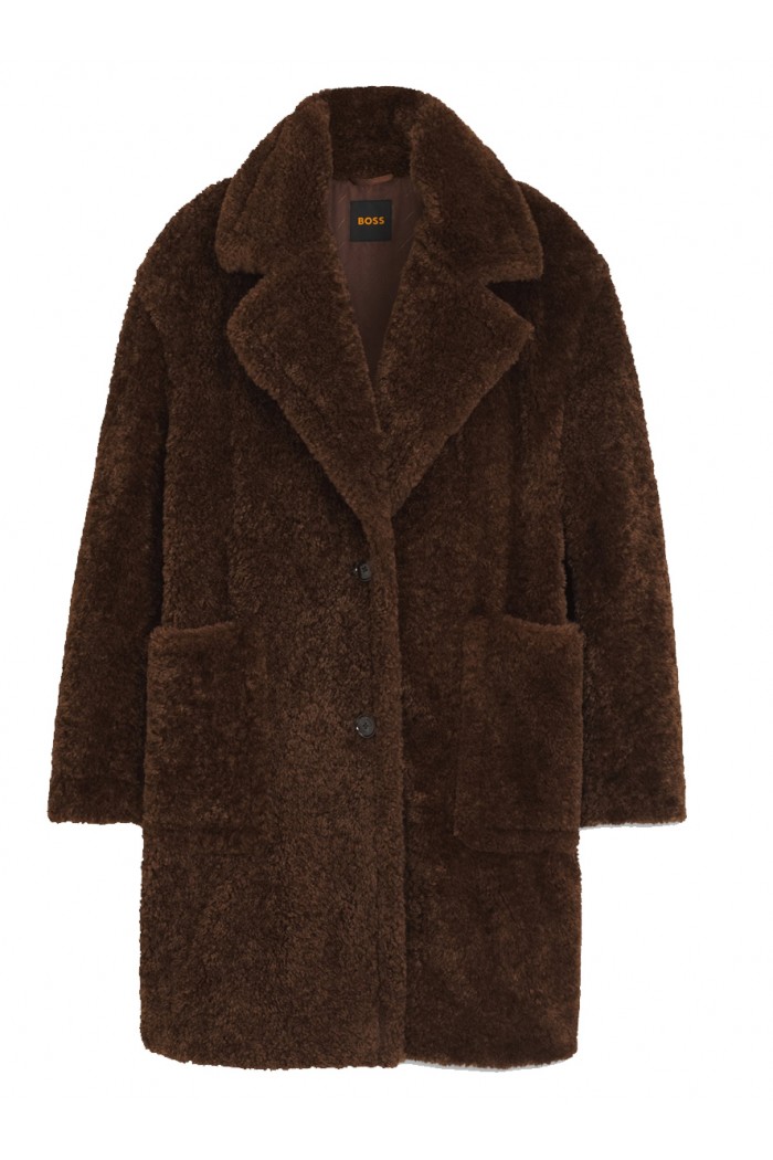 Teddy coat with adjustable collar