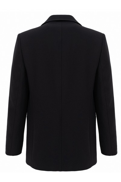 Regular-fit blazer in stretch crepe