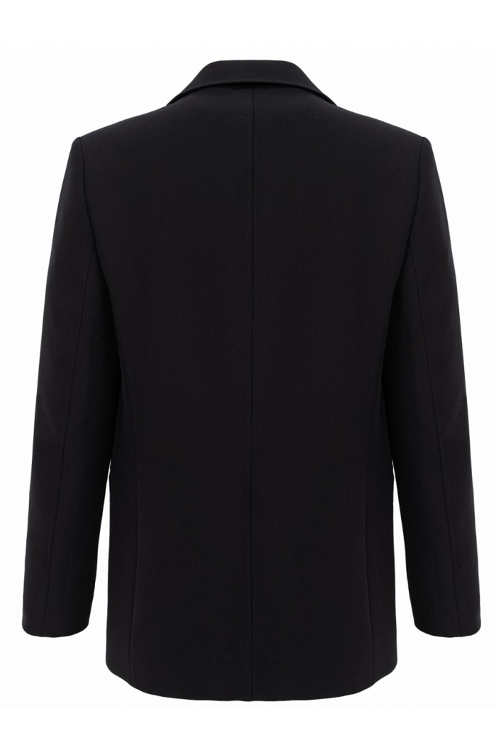 Regular-fit blazer in stretch crepe Regular-fit blazer in stretch crepe