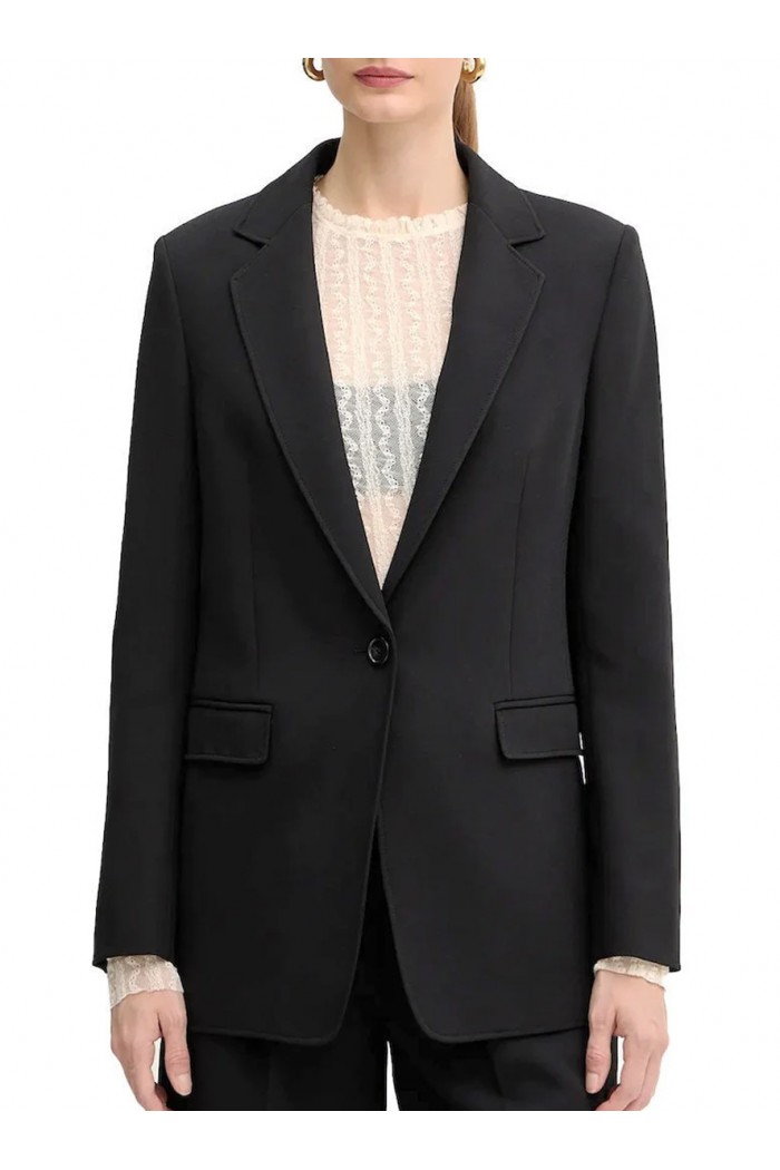 Regular-fit blazer in stretch crepe Regular-fit blazer in stretch crepe