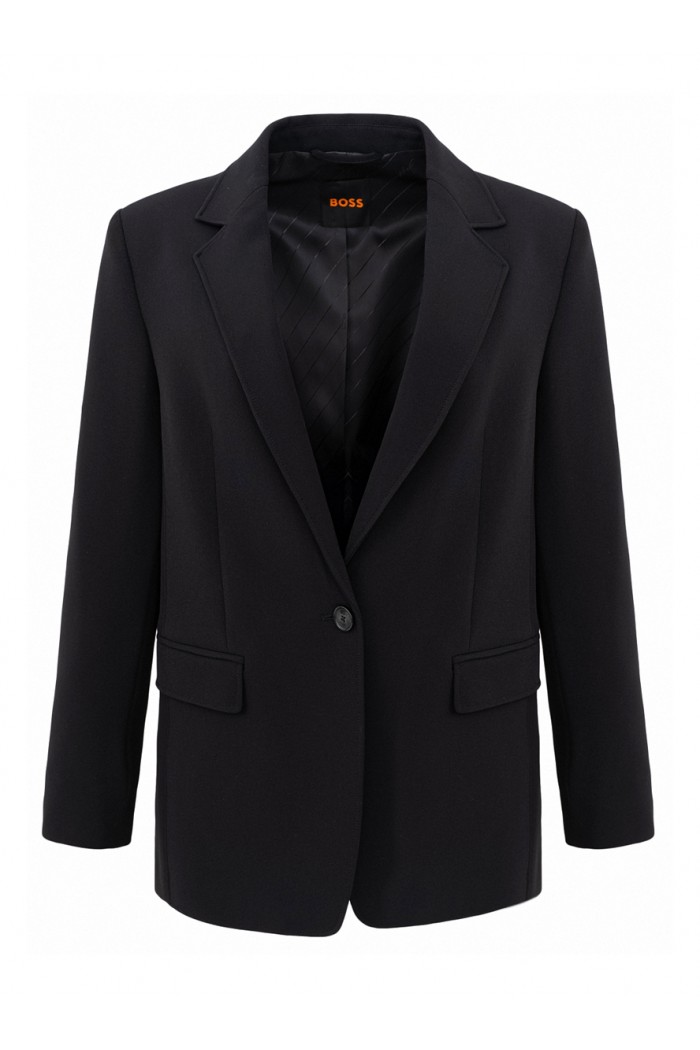 Regular-fit blazer in stretch crepe Regular-fit blazer in stretch crepe