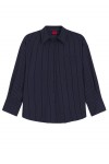 Regular-fit blouse in pinstripe cotton poplin Regular-fit blouse in pinstripe cotton poplin