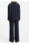 Regular-fit blouse in pinstripe cotton poplin Regular-fit blouse in pinstripe cotton poplin