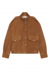 Suede jacket with blouson styling