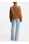 Suede jacket with blouson styling