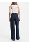 Wide-leg jeans in blue denim with front pleats Wide-leg jeans in blue denim with front pleats