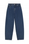 Barrel-leg jeans in blue Japanese denim Barrel-leg jeans in blue Japanese denim