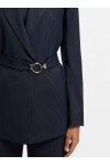 Regular-fit blazer with buckled belt