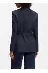Regular-fit blazer with buckled belt