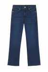 Flared-fit jeans in dark-blue stretch denim
