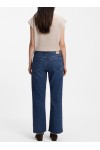 Flared-fit jeans in dark-blue stretch denim