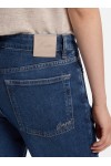 Flared-fit jeans in dark-blue stretch denim