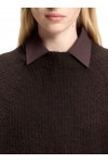 Alpaca-blend sweater with mock neckline