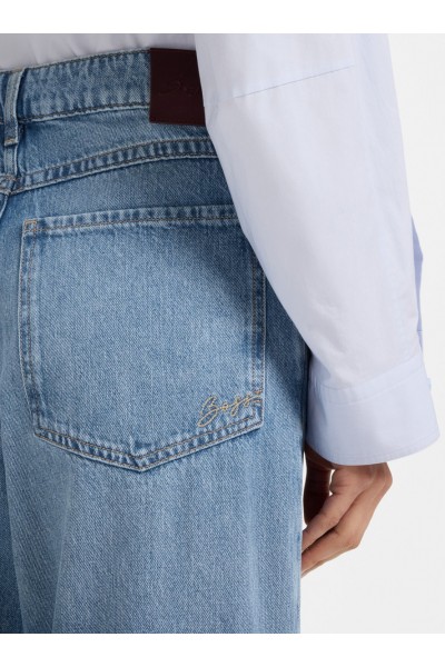 Mid-rise cropped jeans in relaxed fit