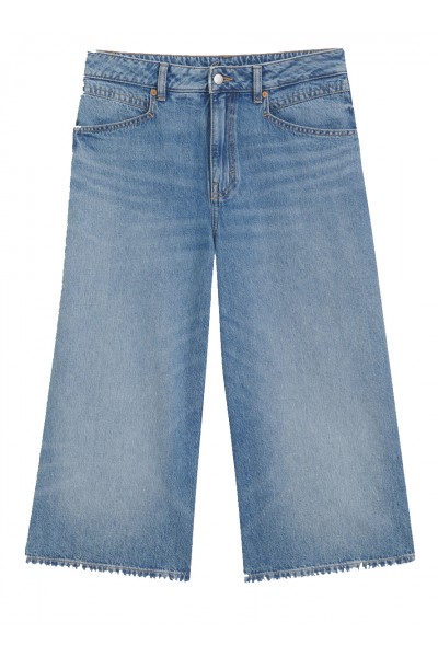 Mid-rise cropped jeans in relaxed fit