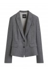 Slim-fit blazer in melange flannel
