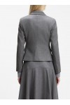 Slim-fit blazer in melange flannel