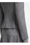 Slim-fit blazer in melange flannel