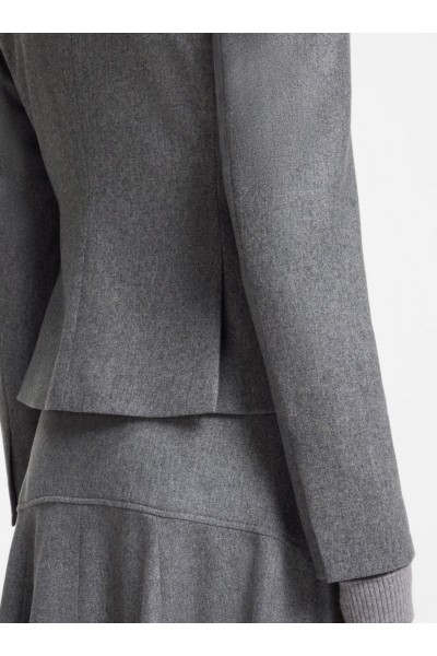 Slim-fit blazer in melange flannel