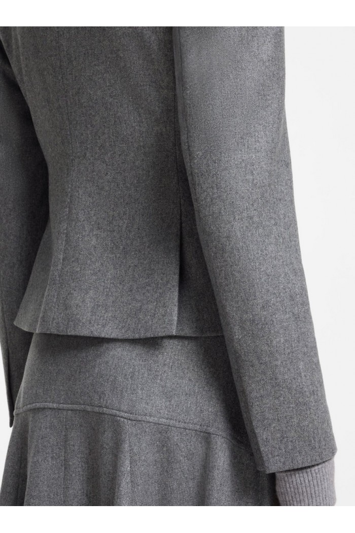 Slim-fit blazer in melange flannel
