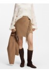 Wrap mini skirt with fringing