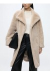 Relaxed-fit teddy coat