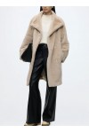 Relaxed-fit teddy coat