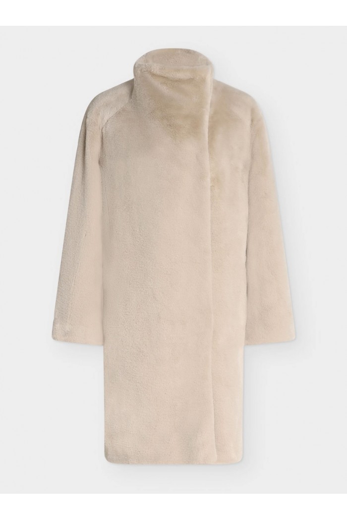 Relaxed-fit teddy coat