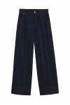 Wide-leg jeans in indigo denim
