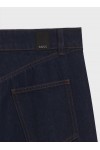 Wide-leg jeans in indigo denim