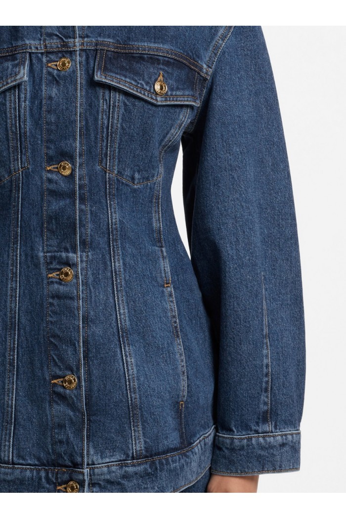 Slim-fit hourglass denim jacket in Japanese cotton Slim-fit hourglass denim jacket in Japanese cotton