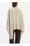 Poncho with integrated scarf detail