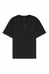 Mercerized-cotton T-shirt with sequin-embroidered Double B monogram