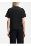 Mercerized-cotton T-shirt with sequin-embroidered Double B monogram
