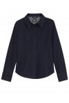 Slim-fit denim shirt with stitched detailing