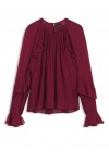 Regular-fit blouse in light Creponne fabric Regular-fit blouse in light Creponne fabric