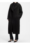 Cocoon-shaped coat in textured fabric